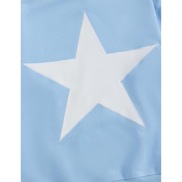 Eden Light Blue Hoodies Y2k Oversized Graphic Hoodies Aesthetic Sweat shirt - Picture 4 of 6